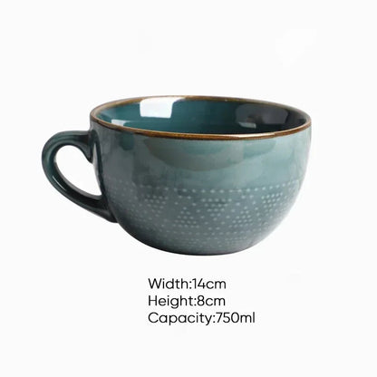 Magu Stoneware Mug | 12 oz Coffee Mug | Earthy Tones with Gold Rim | Durable Kitchen Accessory | Brick by Brick London 4