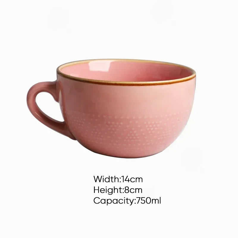 Magu Stoneware Mug | 12 oz Coffee Mug | Earthy Tones with Gold Rim | Durable Kitchen Accessory | Brick by Brick London 5