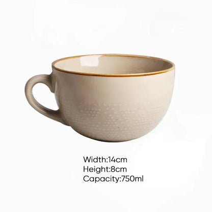 Magu Stoneware Mug | 12 oz Coffee Mug | Earthy Tones with Gold Rim | Durable Kitchen Accessory | Brick by Brick London 6