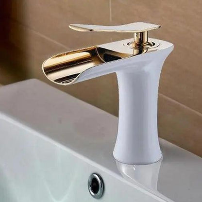 Contemporary Gold Bathroom Faucet | 6.1 in | Single Lever Basin Mixer | Solid Brass | Brick by Brick
