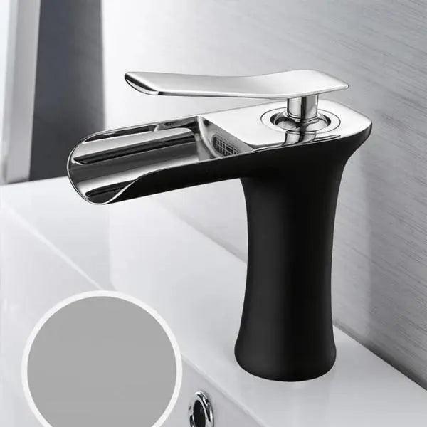 Contemporary Gold Bathroom Faucet | 6.1 in | Single Lever Basin Mixer | Solid Brass | Brick by Brick