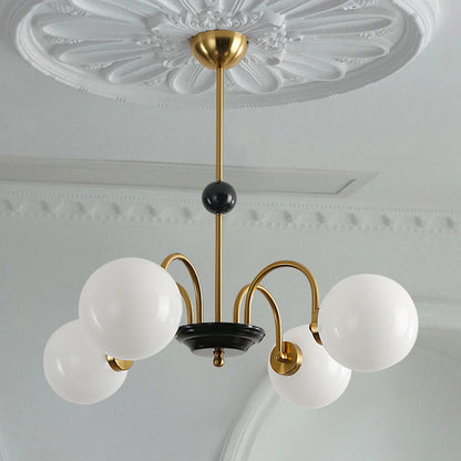Modern Chrome Chandelier | Nordic Glass Ceiling Light | Contemporary Pendant Fixture | 220V–240V | Brick by Brick