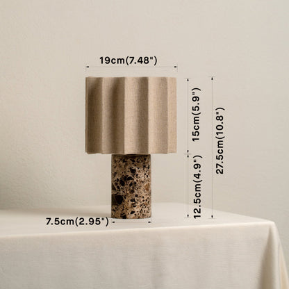 Malli Table Lamp | Cordless & Rechargeable | Bedside Light | Spanish Morola Marble | Touch Dimming | Brick by Brick London 7