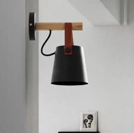 Marit Wooden Wall Light | 8.6 x 5.1x in | Nordic Wood & Metal Sconce | Bedroom Lighting | Brick by Brick