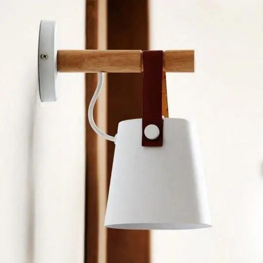 Marit Wooden Wall Light | 8.6 x 5.1x in | Nordic Wood & Metal Sconce | Bedroom Lighting | Brick by Brick