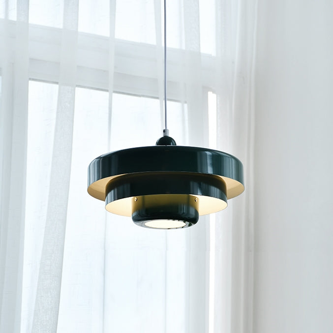 Bauhaus Style Iron Pendant Light | 8.27×13.78 in | Modern Mid-Century Hanging Fixture | Brick by Brick