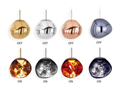 Glass Globe Pendant Light | 7.9 - 15.0 in | Glass Pendant | 4 Colors | Metal Frame | Brick by Brick