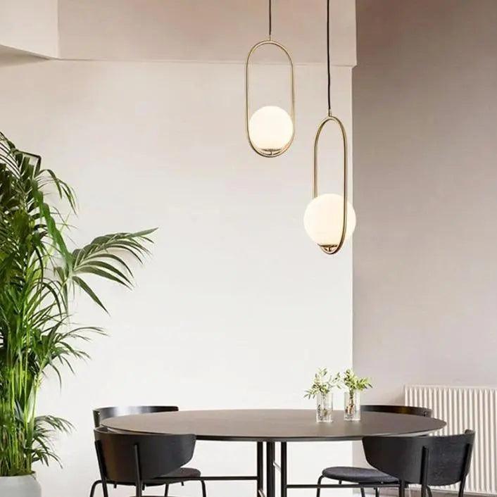 Scandinavian Pendant Lamp | 15.7 x 7.8 in | Metal & Glass | Elegant Warm Illumination | Brick by Brick