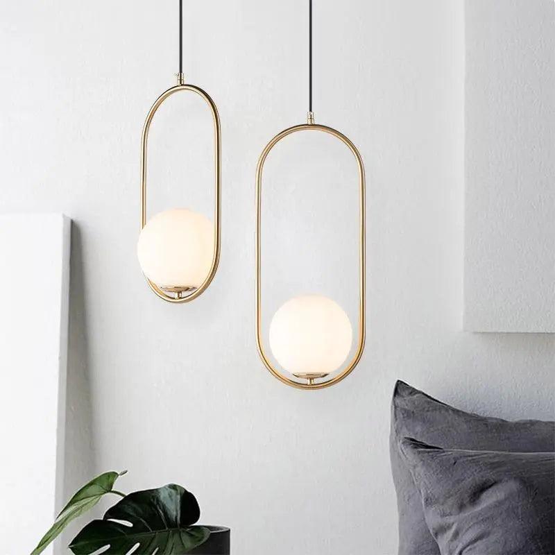 Scandinavian Pendant Lamp | 15.7 x 7.8 in | Metal & Glass | Elegant Warm Illumination | Brick by Brick