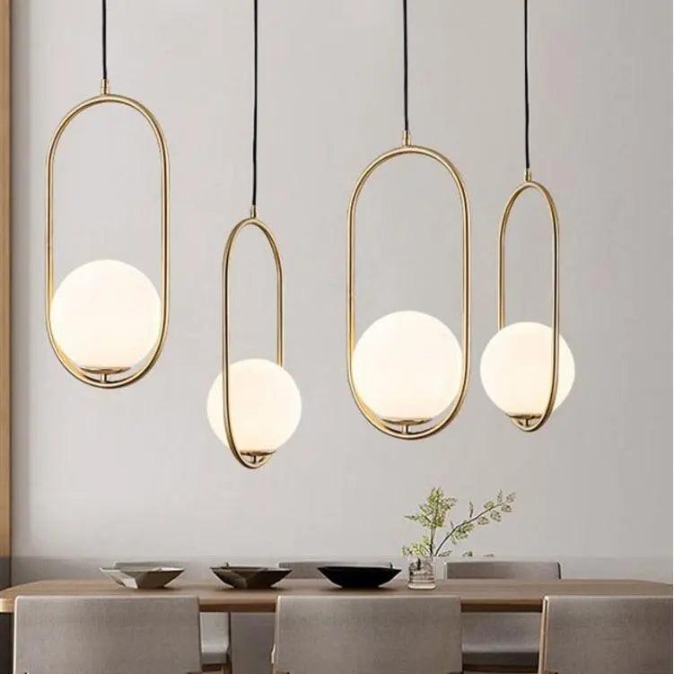 Scandinavian Pendant Lamp | 15.7 x 7.8 in | Metal & Glass | Elegant Warm Illumination | Brick by Brick