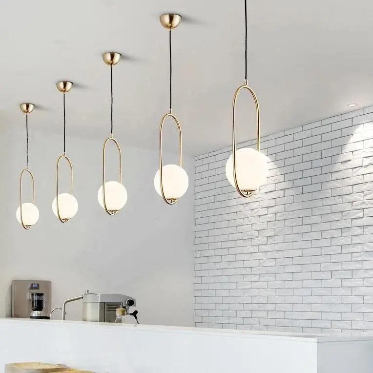 Scandinavian Pendant Lamp | 15.7 x 7.8 in | Metal & Glass | Elegant Warm Illumination | Brick by Brick