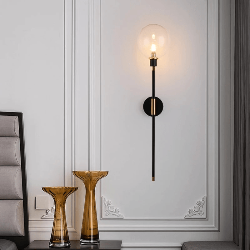 Modern Glass Wall Sconce | 27.5 x 5.9 in | Sleek Ambient Lighting Fixture | Brick by Brick
