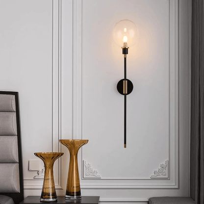 Modern Glass Wall Sconce | 27.5 x 5.9 in | Sleek Ambient Lighting Fixture | Brick by Brick
