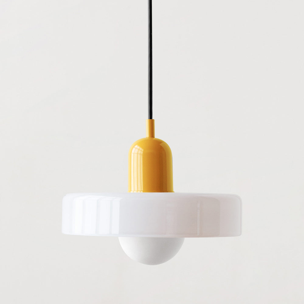 Modern Glass LED Pendant Light | H7.09"or H8.66" | Bauhaus-Inspired | Ceiling Fixture | Brick by Brick