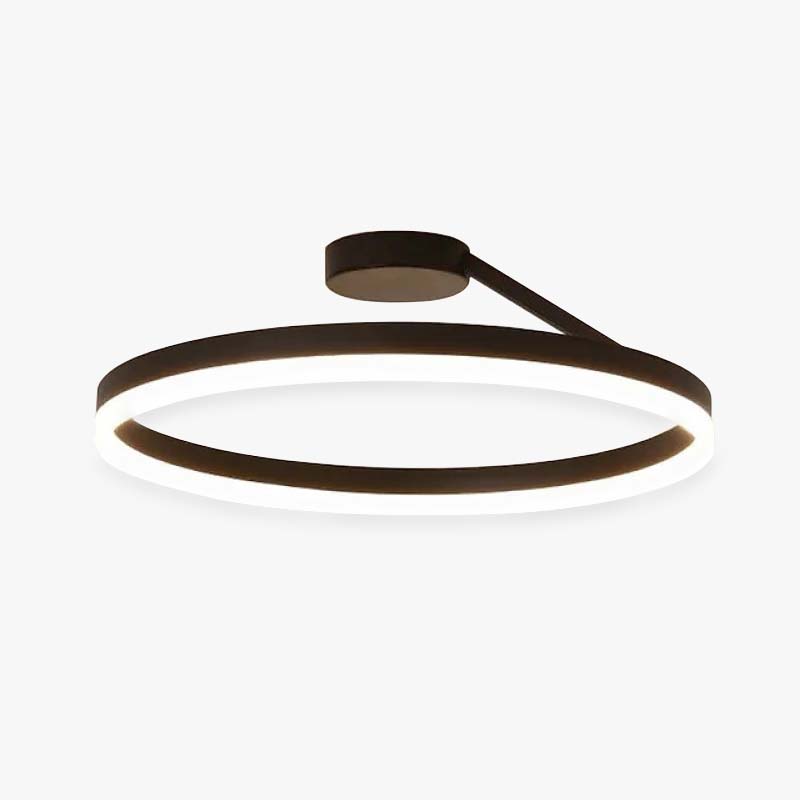 Modern Circle Ceiling Light | 19.7 x 6.3 in | LED Flush Mount Ceiling Light | Metal & Acrylic LED Fixture | Brick by Brick