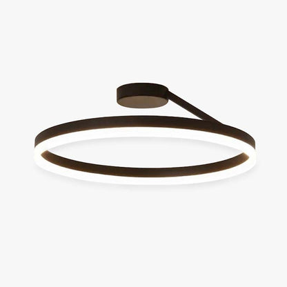 Modern Circle Ceiling Light | 19.7 x 6.3 in | LED Flush Mount Ceiling Light | Metal & Acrylic LED Fixture | Brick by Brick