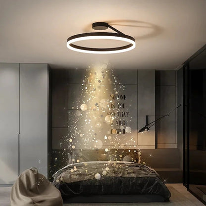Modern Circle Ceiling Light | 19.7 x 6.3 in | LED Flush Mount Ceiling Light | Metal & Acrylic LED Fixture | Brick by Brick