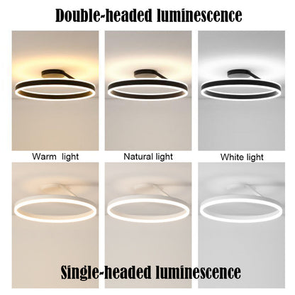 Modern Circle Ceiling Light | 19.7 x 6.3 in | LED Flush Mount Ceiling Light | Metal & Acrylic LED Fixture | Brick by Brick