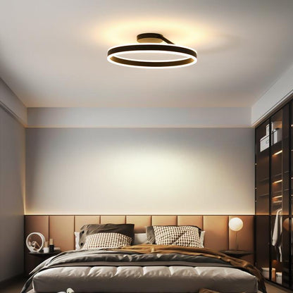 Modern Circle Ceiling Light | 19.7 x 6.3 in | LED Flush Mount Ceiling Light | Metal & Acrylic LED Fixture | Brick by Brick