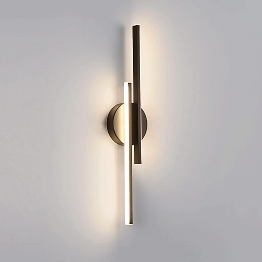 Modern Iron LED Wall Sconces | Black & Gold Wall Light | Bedroom & Living Room Decor | 21.65/27.95 | Brick by Brick London 0
