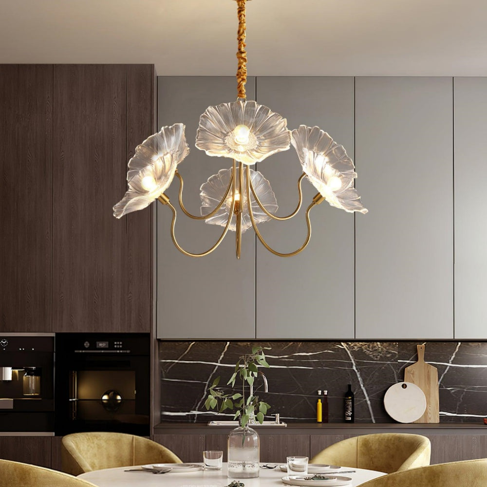 Modern Lotus Leaf Glass Chandelier | Elegant Dining Room Light | 21.65 Adjustable Murano Glass | Brick by Brick London

Chandelier Light | Modern Lotus Leaf Design | 21.65 Adjustable Glass Fixture | Ideal for Dining Room | Brick by Brick London 8