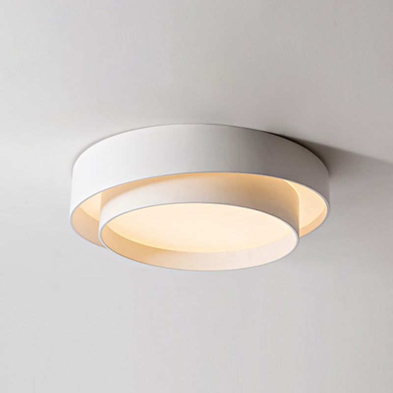 Modern Nordic White Metal LED Flush Mount Ceiling Light | Dimmable Fixture | Sizes 16, 20, 24 | Elegant Ceiling Light for Living Room, Bedroom & Hallway | Brick by Brick London 10