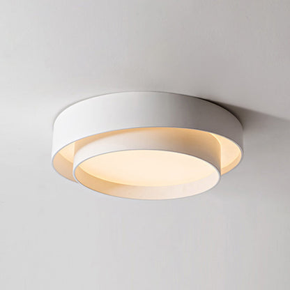 Modern Nordic White Metal LED Flush Mount Ceiling Light | Dimmable Fixture | Sizes 16, 20, 24 | Elegant Ceiling Light for Living Room, Bedroom & Hallway | Brick by Brick London 10