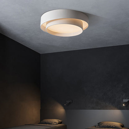 Modern Nordic White Metal LED Flush Mount Ceiling Light | Dimmable Fixture | Sizes 16, 20, 24 | Elegant Ceiling Light for Living Room, Bedroom & Hallway | Brick by Brick London 4