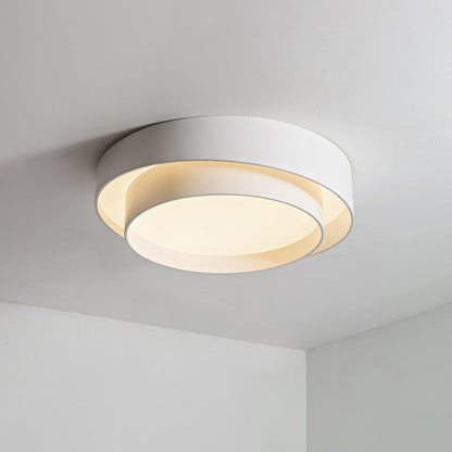 Modern Nordic White Metal LED Flush Mount Ceiling Light | Dimmable Fixture | Sizes 16, 20, 24 | Elegant Ceiling Light for Living Room, Bedroom & Hallway | Brick by Brick London 6