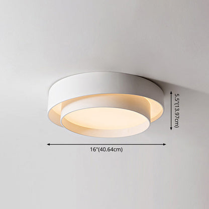 Modern Nordic White Metal LED Flush Mount Ceiling Light | Dimmable Fixture | Sizes 16, 20, 24 | Elegant Ceiling Light for Living Room, Bedroom & Hallway | Brick by Brick London 8