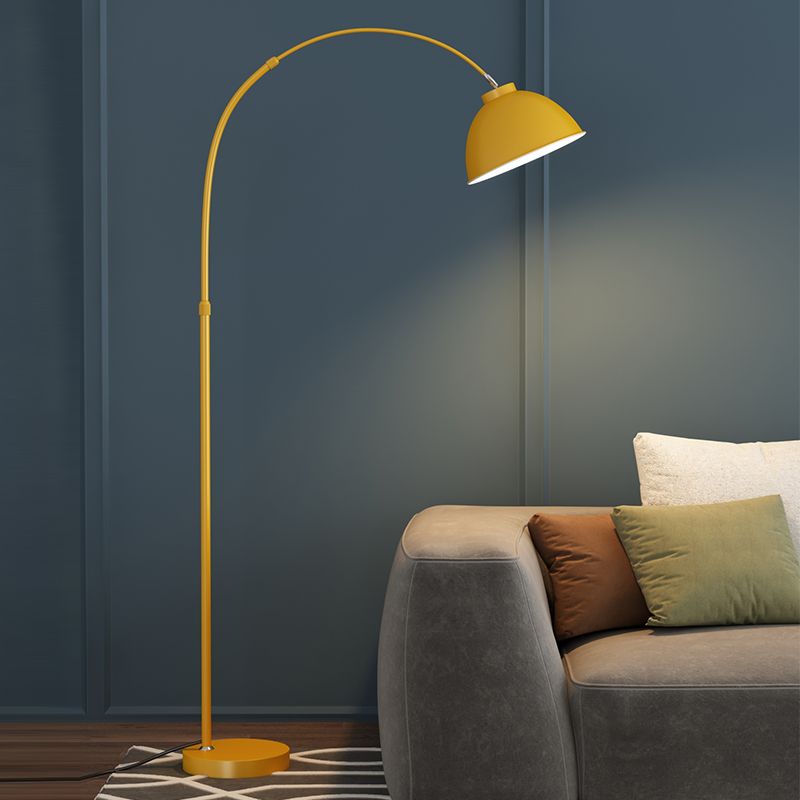 Contemporary Arc Floor Lamp | 73" Height | Metal Construction | 3 Color Options | Brick by Brick