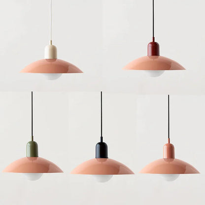 Colorful Dome Pendant Light | Dia 11.8 in | Modern LED G9 | Adjustable Cord | Brick by Brick