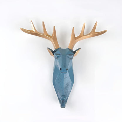 Resin Animal Wall Hook | Deer/Elephant/Unicorn | Onyx/Gold/Ivory | Durable & Decorative | Brick by Brick