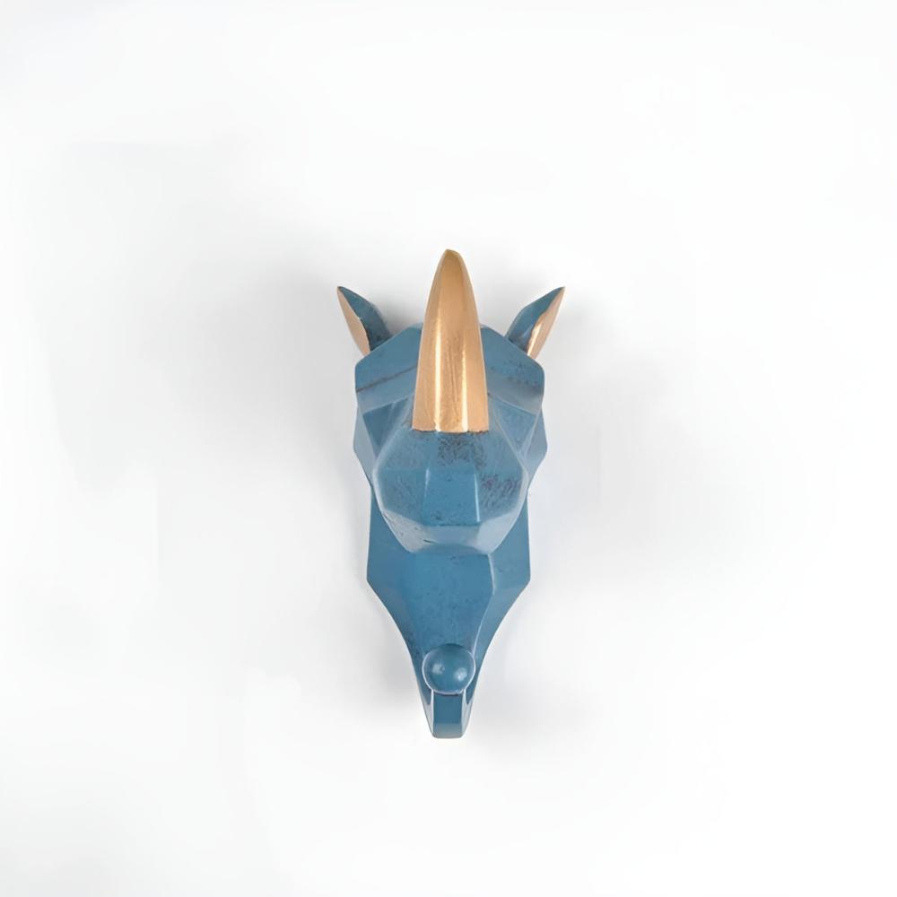 Resin Animal Wall Hook | Deer/Elephant/Unicorn | Onyx/Gold/Ivory | Durable & Decorative | Brick by Brick