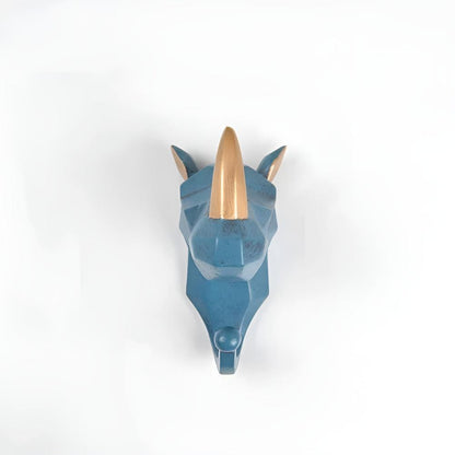 Resin Animal Wall Hook | Deer/Elephant/Unicorn | Onyx/Gold/Ivory | Durable & Decorative | Brick by Brick