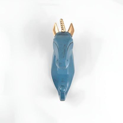 Resin Animal Wall Hook | Deer/Elephant/Unicorn | Onyx/Gold/Ivory | Durable & Decorative | Brick by Brick