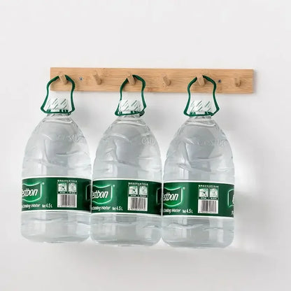 Bamboo Wall Coat Rack | Hooks for Coats and Keys | Eco-Friendly Entryway Organizer | Brick by Brick
