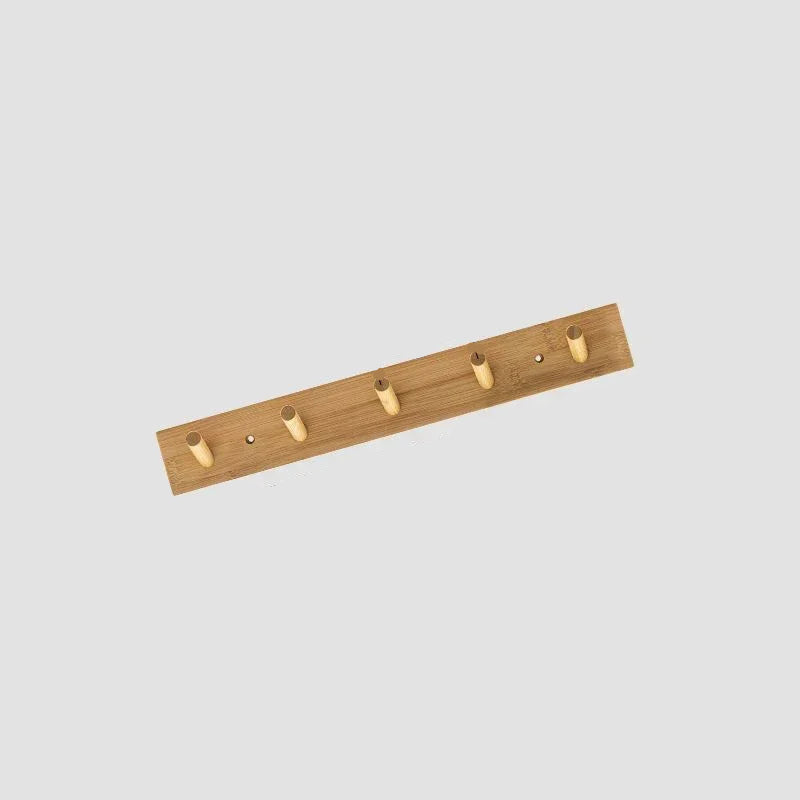 Bamboo Wall Coat Rack | Hooks for Coats and Keys | Eco-Friendly Entryway Organizer | Brick by Brick