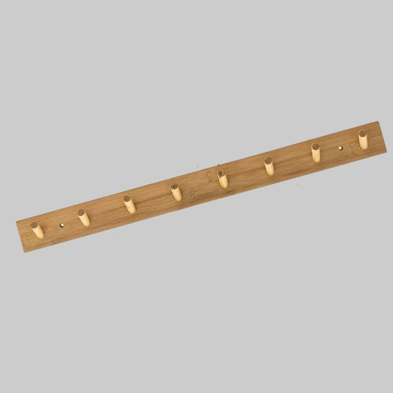 Bamboo Wall Coat Rack | Hooks for Coats and Keys | Eco-Friendly Entryway Organizer | Brick by Brick