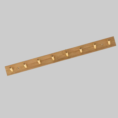 Bamboo Wall Coat Rack | Hooks for Coats and Keys | Eco-Friendly Entryway Organizer | Brick by Brick