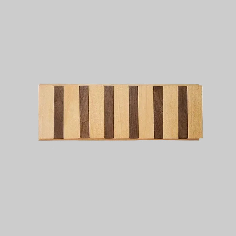 Wall-Mounted Coat Rack | Solid Wood No-Drill Organizer | Space-Saving Entryway Hooks | Brick by Brick