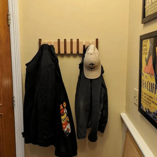 Piano-Inspired Coat Rack | Wall-Mounted Entryway Organizer | Stylish & Durable | Brick by Brick