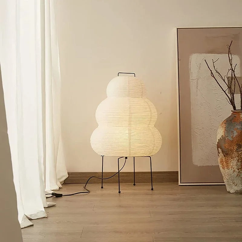 Hikari Washi Floor Lamp | 23.6″ | Rice Paper | Ambient Glow | Brick by Brick