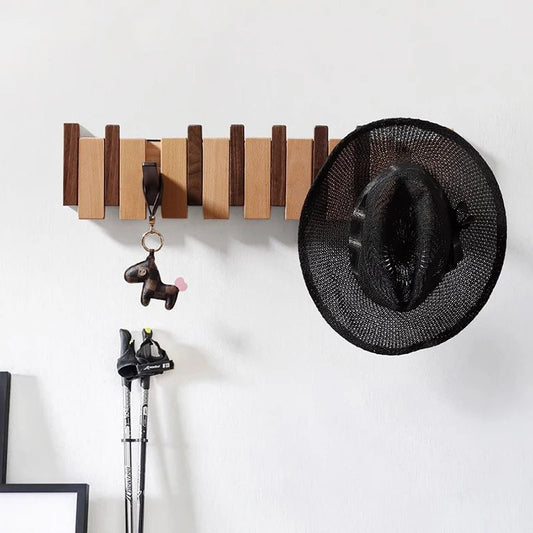 Decorative Coat Rack | 5.91 in | Modern Wall-Mounted Storage | Premium Wood Design | Brick by Brick