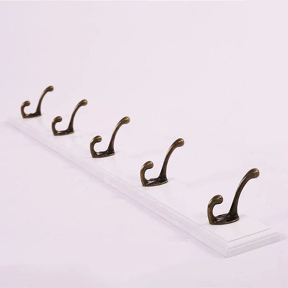 Wall-Mounted Coat Rack | Solid Wood Entryway Organizer | Rustic Space-Saving Hooks | Brick by Brick