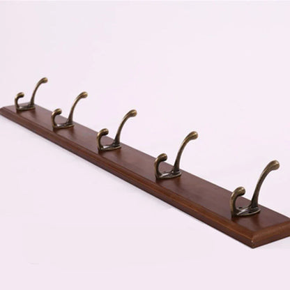 Wall-Mounted Coat Rack | Solid Wood Entryway Organizer | Rustic Space-Saving Hooks | Brick by Brick