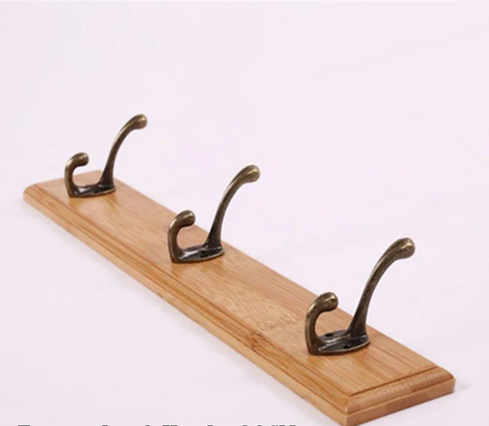Wall-Mounted Coat Rack | Solid Wood Entryway Organizer | Rustic Space-Saving Hooks | Brick by Brick