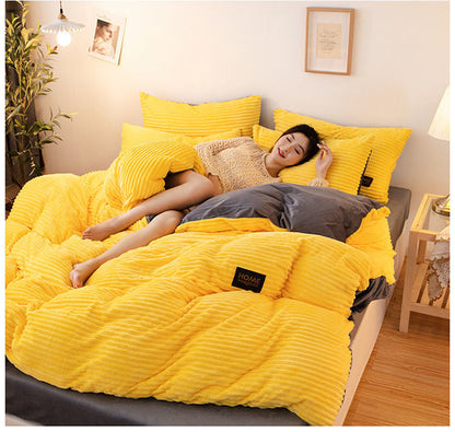 Soft Duvet Bed Sheet | Cozy Winter Bedding | Breathable Polyester Quilt Protector | Brick by Brick