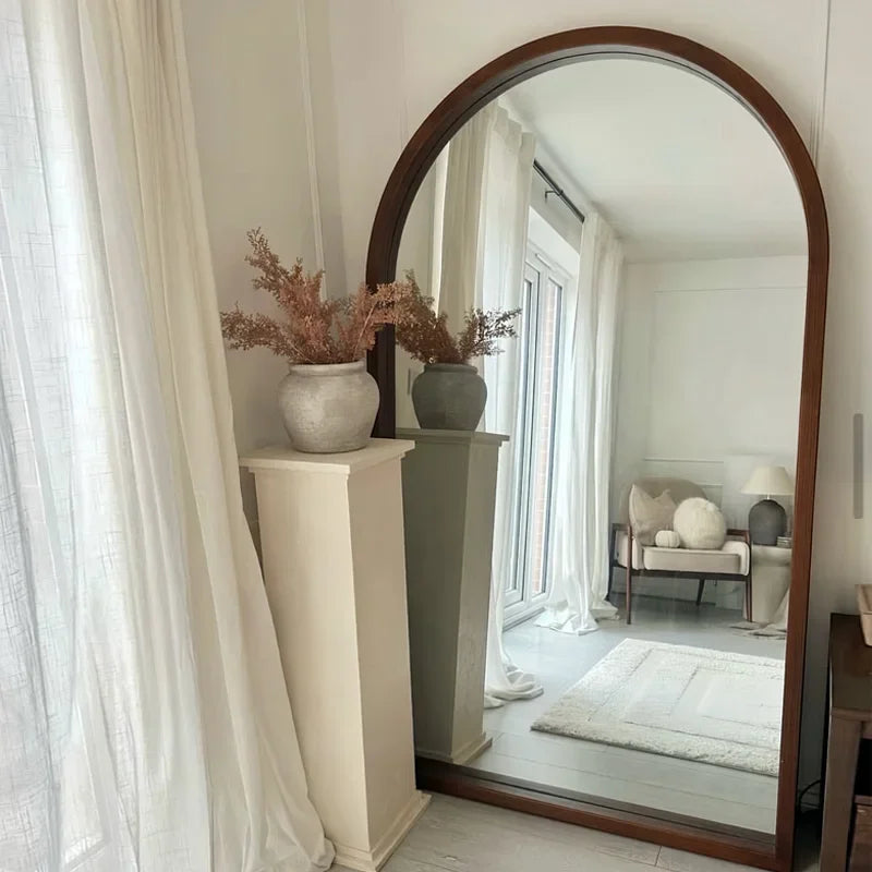 Natsuki Arched Mirror | Elegant Home Decor | 24 x 36 Wooden Frame | Versatile Accent Piece | Brick by Brick London 2