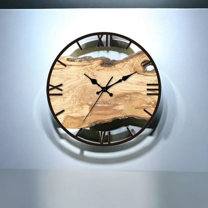 WoodenWall Clock | 11.8 | Silent Acrylic Modern Design | Minimalist Home Décor | Brick by Brick